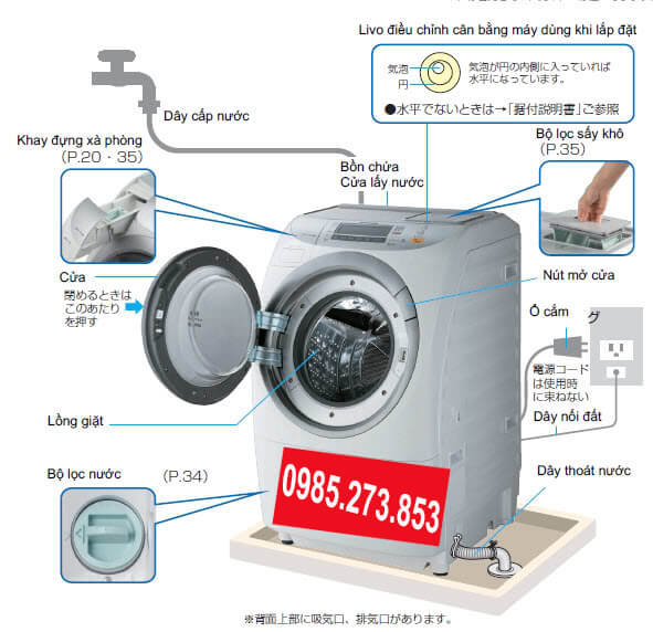 Sửa máy giặt nội địa Nhật điện 110v